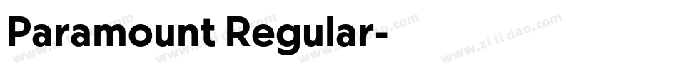 Paramount Regular字体转换